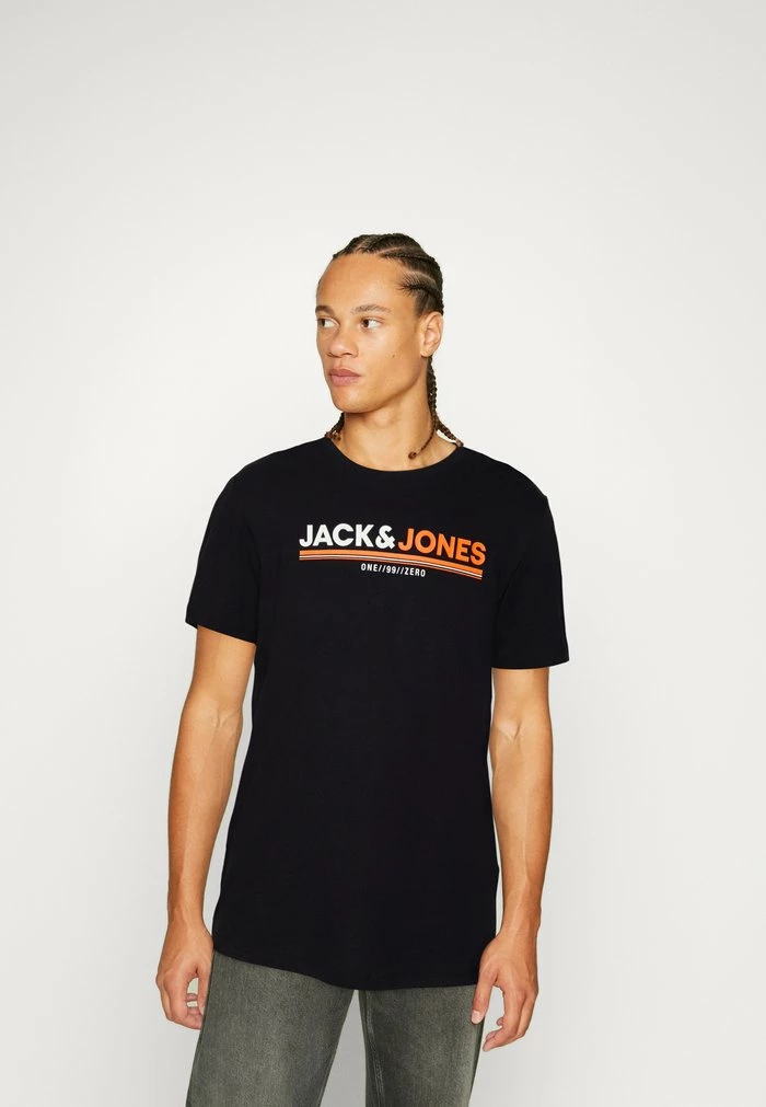 Jack & Jones JCOFREDERIK TEE CREW NECK - Print T-shirt - Black 1 Jack & Jones JCOFREDERIK TEE CREW NECK - Print T-shirt - Black