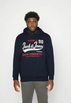 Jack & Jones JJELOGO NOOS - Hoodie - Dark Blue