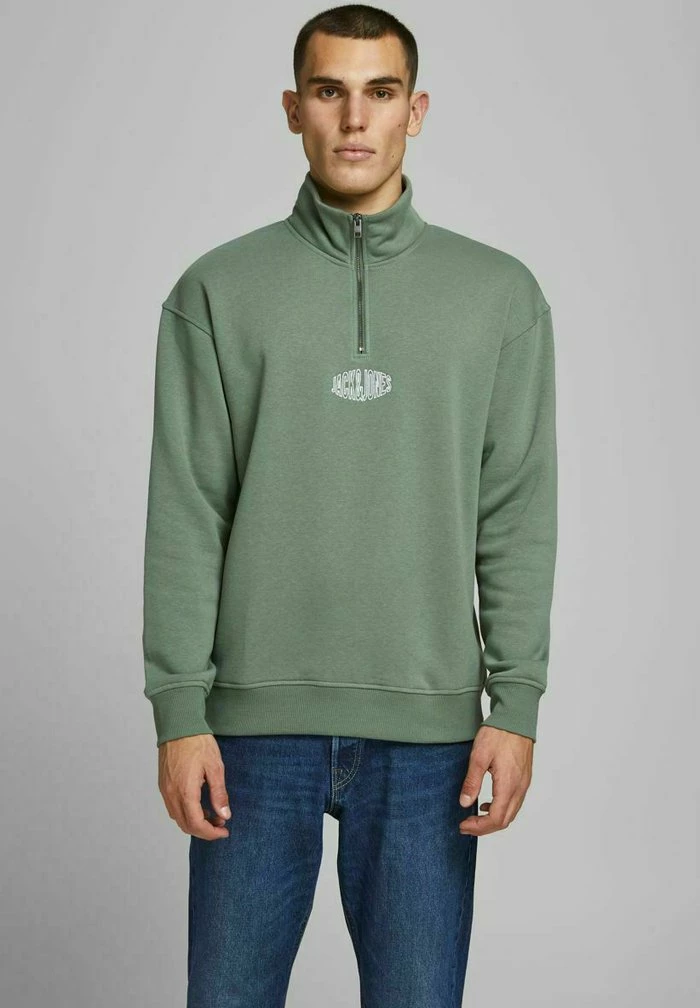 Jack & Jones HALBREISSVERSCHLUSS - Sweatshirt - Sea Spray 1 Jack & Jones HALBREISSVERSCHLUSS - Sweatshirt - Sea Spray