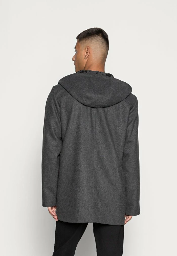 Jack & Jones JJFELIX COAT - Classic Coat - Dark Grey Melange 3 Jack & Jones JJFELIX COAT - Classic Coat - Dark Grey Melange - Image 3