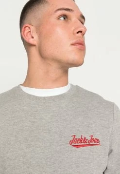Jack & Jones JJSTRUCTURE EMBROIDERY CREW NECK - Sweatshirt - Light Grey Melange 9 Jack & Jones JJSTRUCTURE EMBROIDERY CREW NECK - Sweatshirt - Light Grey Melange -Jack & Jones Shop 9b1435d6cb2d4f828d8012262da617b6