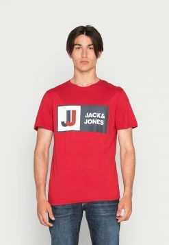 Jack & Jones JCOLOGAN TEE CREW NECK - Print T-shirt - Chili Pepper