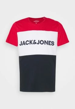 Jack & Jones JJELOGO BLOCKING TEE - Print T-shirt - Tango Red 10 Jack & Jones JJELOGO BLOCKING TEE - Print T-shirt - Tango Red -Jack & Jones Shop 9bf56d09c2e9438cbccefed8d76a111f