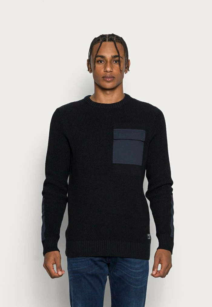 Jack & Jones JCOBRYAN CREW NECK - Jumper - Navy 1 Jack & Jones JCOBRYAN CREW NECK - Jumper - Navy