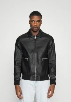 Jack & Jones JJTIMBER JACKET - Faux Leather Jacket - Black