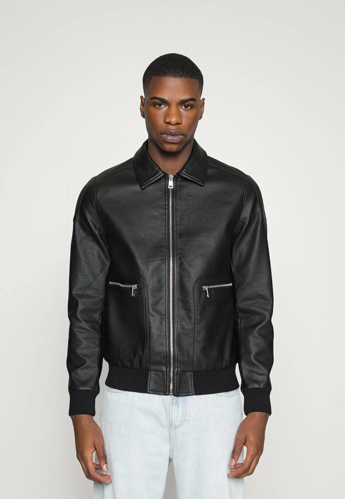 Jack & Jones JJTIMBER JACKET - Faux Leather Jacket - Black 1 Jack & Jones JJTIMBER JACKET - Faux Leather Jacket - Black
