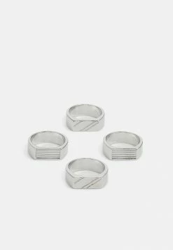 Jack & Jones JACCUENO 4 PACK - Ring - Silver-coloured