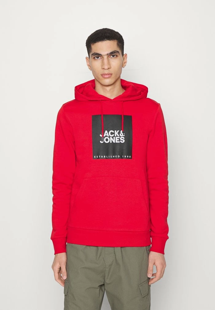 Jack & Jones Hoodie - True Red 1 Jack & Jones Hoodie - True Red