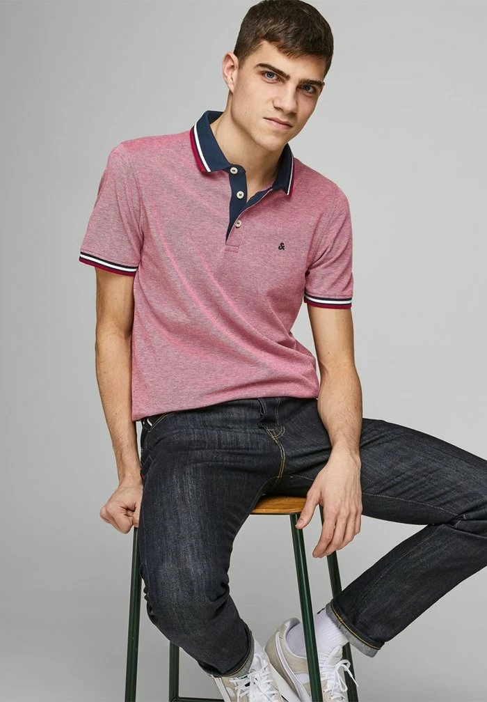 Jack & Jones JJEPAULOS - Polo Shirt - Dark Red 4 Jack & Jones JJEPAULOS - Polo Shirt - Dark Red - Image 4