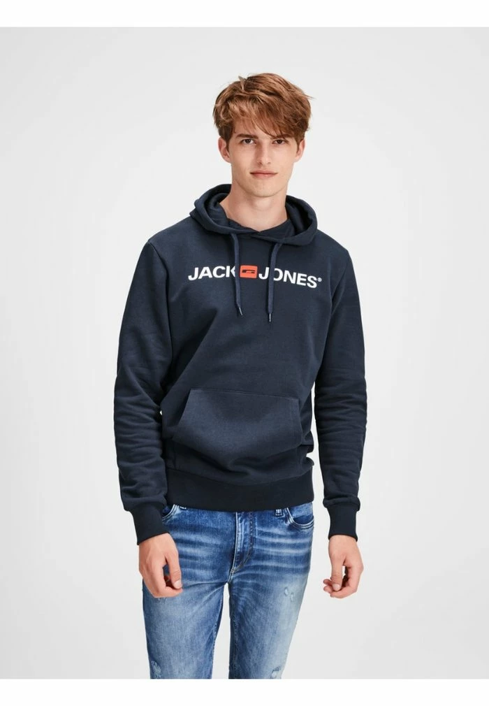 Jack & Jones Hoodie - Navy Blazer 1 Jack & Jones Hoodie - Navy Blazer