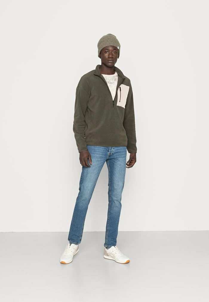 Jack & Jones JCOBANG HALF ZIP - Fleece Jumper - Forest Night 2 Jack & Jones JCOBANG HALF ZIP - Fleece Jumper - Forest Night - Image 2