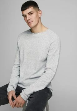 Jack & Jones JJEHILL CREW NECK - Jumper - Light Grey Melange -Jack & Jones Shop a890ba6df76c464391facced45206e45