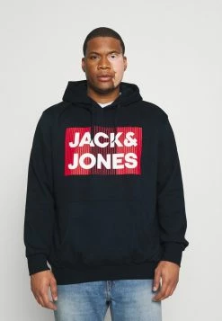 Jack & Jones JJECORP LOGO HOOD - Sweatshirt - Navy Blazer/print