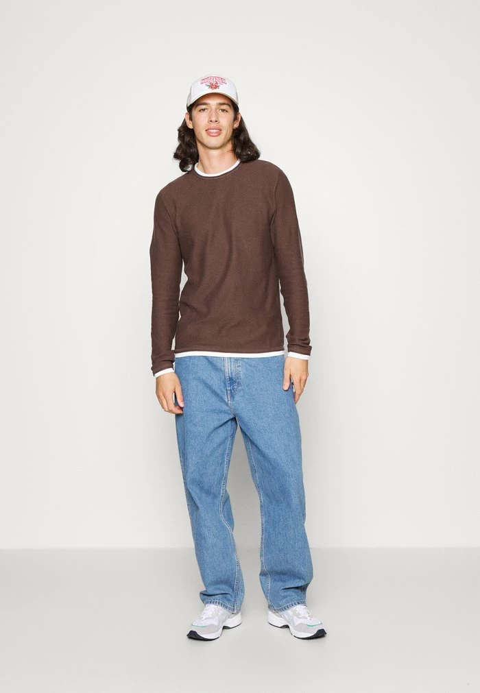 Jack & Jones JORTWINN CREW NECK - Jumper - Seal Brown 2 Jack & Jones JORTWINN CREW NECK - Jumper - Seal Brown - Image 2