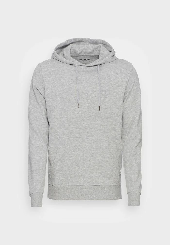 Jack & Jones JJEBASIC LOGO HOOD - Hoodie - Light Grey Melange 4 Jack & Jones JJEBASIC LOGO HOOD - Hoodie - Light Grey Melange - Image 4