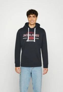 Jack & Jones JJSTAMP HOOD - Sweatshirt - Navy Blazer