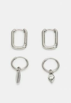 Jack & Jones JACSAVA EARRINGS UNISEX 4 PACK - Earrings - Silver-coloured