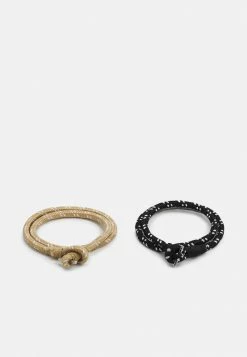 Jack & Jones JACRIB BRACELET 2 PACK - Bracelet - Black/tan