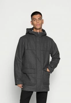Jack & Jones JJFELIX COAT - Classic Coat - Dark Grey Melange