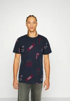 Jack & Jones JORCHRISTMAS TEE CREW NECK XMAS - Print T-shirt - Navy Blazer
