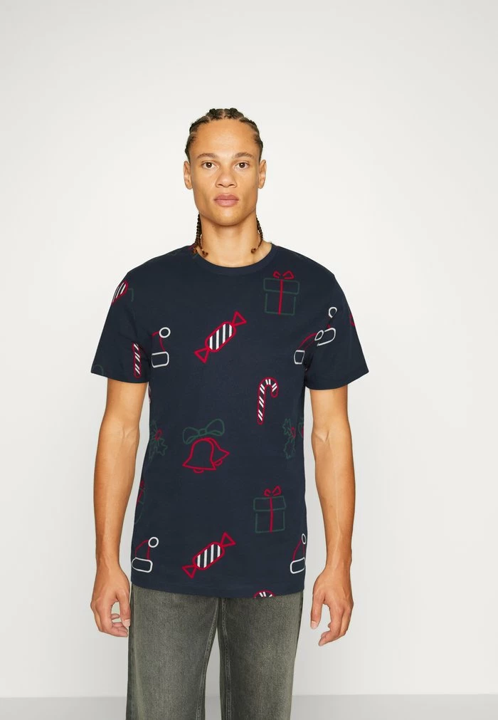 Jack & Jones JORCHRISTMAS TEE CREW NECK XMAS - Print T-shirt - Navy Blazer 1 Jack & Jones JORCHRISTMAS TEE CREW NECK XMAS - Print T-shirt - Navy Blazer