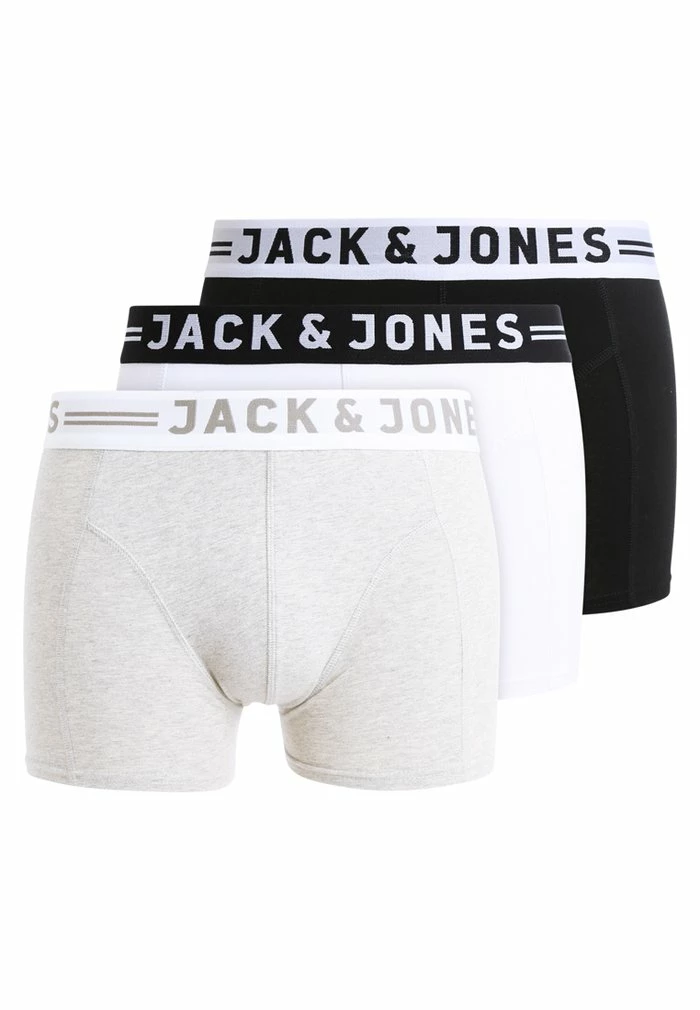 Jack & Jones SENSE TRUNKS 3 PACK - Pants - White/light Grey Melange 7 Jack & Jones SENSE TRUNKS 3 PACK - Pants - White/light Grey Melange - Image 7