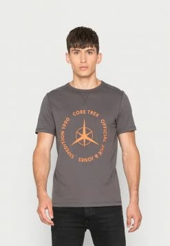Jack & Jones JCOCLASSIC WAFFLE GRAPHIC TEE - Print T-shirt - Asphalt