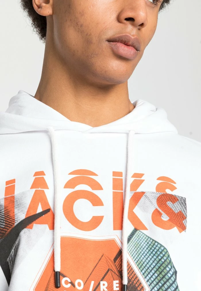 Jack & Jones JCOCALEB HOOD - Sweatshirt - White 5 Jack & Jones JCOCALEB HOOD - Sweatshirt - White - Image 5