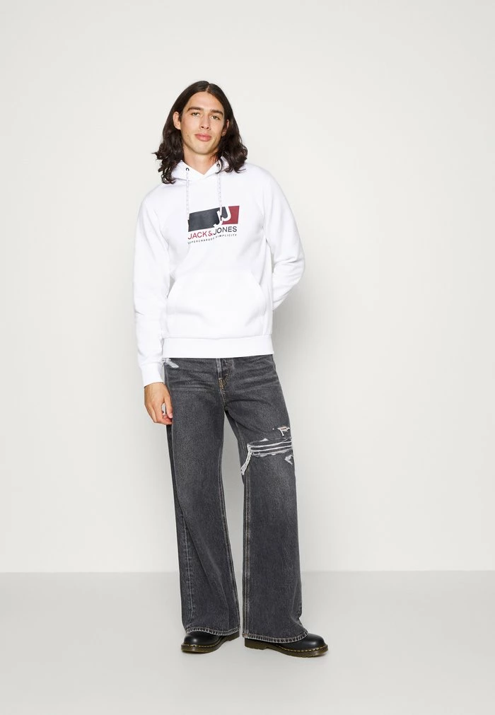 Jack & Jones JCOCORD HOOD - Sweatshirt - White 2 Jack & Jones JCOCORD HOOD - Sweatshirt - White - Image 2