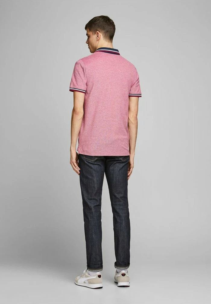 Jack & Jones JJEPAULOS - Polo Shirt - Dark Red 3 Jack & Jones JJEPAULOS - Polo Shirt - Dark Red - Image 3