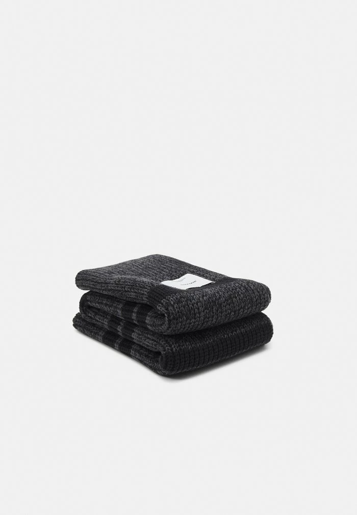 Jack & Jones JACONLINE SCARF - Scarf - Black/asphalt 2 Jack & Jones JACONLINE SCARF - Scarf - Black/asphalt - Image 2