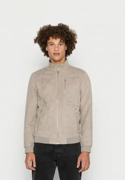 Jack & Jones JJRAVEN JACKET - Faux Leather Jacket - Crockery