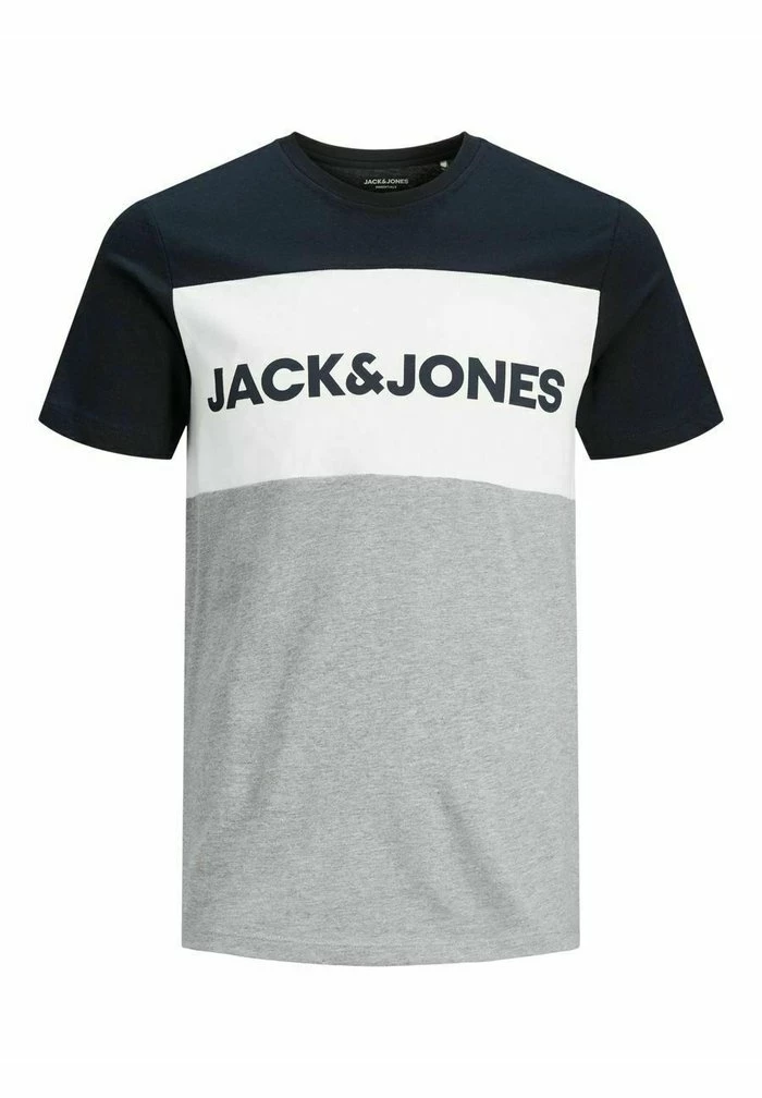 Jack & Jones JJELOGO BLOCKING TEE - Print T-shirt - Navy Blazer 6 Jack & Jones JJELOGO BLOCKING TEE - Print T-shirt - Navy Blazer - Image 6