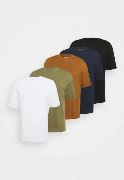 Jack & Jones JORBRINK TEE CREW NECK 5 PACK - Basic T-shirt - Black/white/martiniolive/navyblazer/rubber 14 Jack & Jones JORBRINK TEE CREW NECK 5 PACK - Basic T-shirt - Black/white/martiniolive/navyblazer/rubber -Jack & Jones Shop b4405577c47b45e98e5bc13f66496232