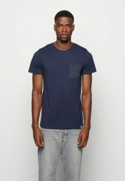 Jack & Jones JORCANYON DITSY TEE CREW NECK - Print T-shirt - Navy Blazer/solid