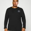 Jack & Jones JCOSPACE LOGO TEE CREW NECK - Long Sleeved Top - Black