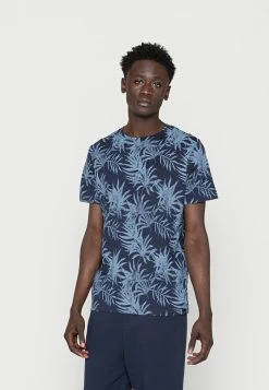 Jack & Jones JORBLOOMER TEE CREW NECK - Print T-shirt - Navy Blazer
