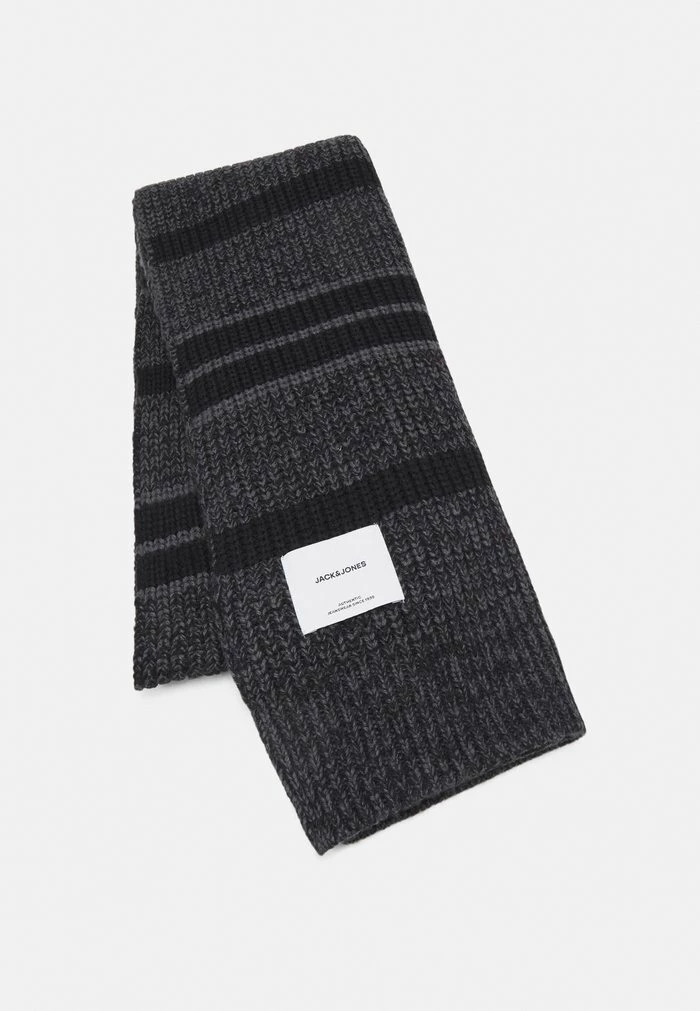 Jack & Jones JACONLINE SCARF - Scarf - Black/asphalt 1 Jack & Jones JACONLINE SCARF - Scarf - Black/asphalt