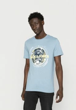 Jack & Jones JCOFILT TEE CREW NECK - Print T-shirt - Faded Denim