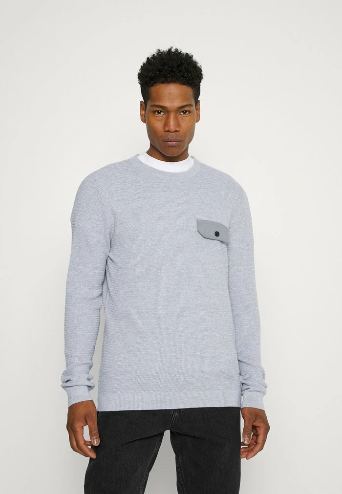 Jack & Jones JCOTARBEN CREW NECK - Jumper - Light Grey Melange 1 Jack & Jones JCOTARBEN CREW NECK - Jumper - Light Grey Melange
