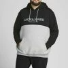 Jack & Jones JJEURBAN BLOCKING HOOD - Hoodie - Black