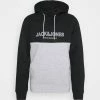 Jack & Jones JJEURBAN BLOCKING HOOD - Sweatshirt - Black