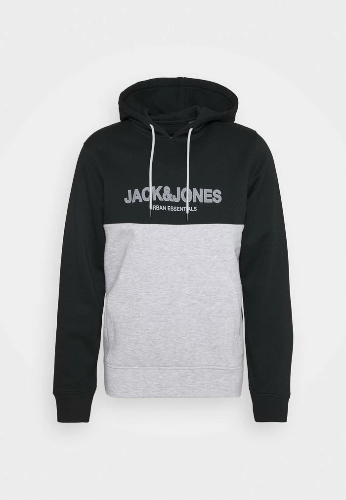 Jack & Jones JJEURBAN BLOCKING HOOD - Sweatshirt - Black 1 Jack & Jones JJEURBAN BLOCKING HOOD - Sweatshirt - Black