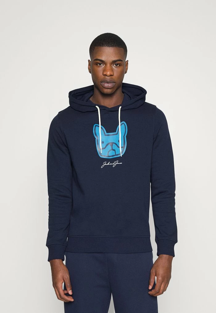 Jack & Jones JORCOMRADE HOOD - Hoodie - Navy Blazer 1 Jack & Jones JORCOMRADE HOOD - Hoodie - Navy Blazer