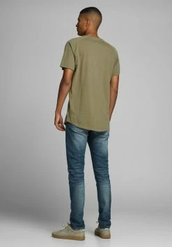 Jack & Jones JJECURVED TEE O NECK - Basic T-shirt - Dusky Green -Jack & Jones Shop ba8b869f50ca455b94702299b7441dc0