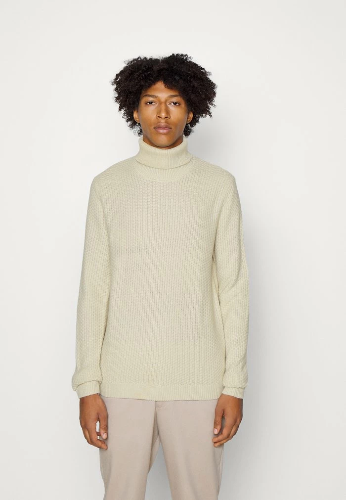 Jack & Jones JORDAMIAN ROLL NECK - Jumper - Moonbeam 1 Jack & Jones JORDAMIAN ROLL NECK - Jumper - Moonbeam