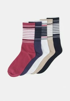 Jack & Jones JACSHAKER TENNIS SOCK 5 PACK - Socks - Bright White/navy Blazer/grisaille/hawthorn Rose/moonbeam