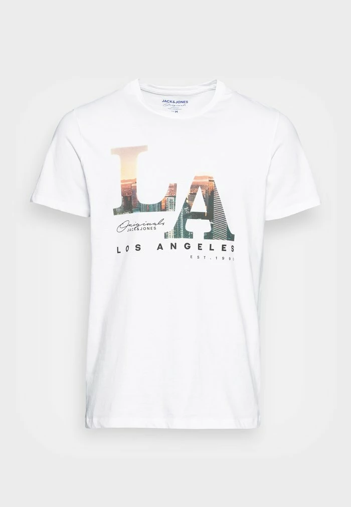 Jack & Jones JORBOOSTER TEE CREW NECK - Print T-shirt - White 4 Jack & Jones JORBOOSTER TEE CREW NECK - Print T-shirt - White - Image 4