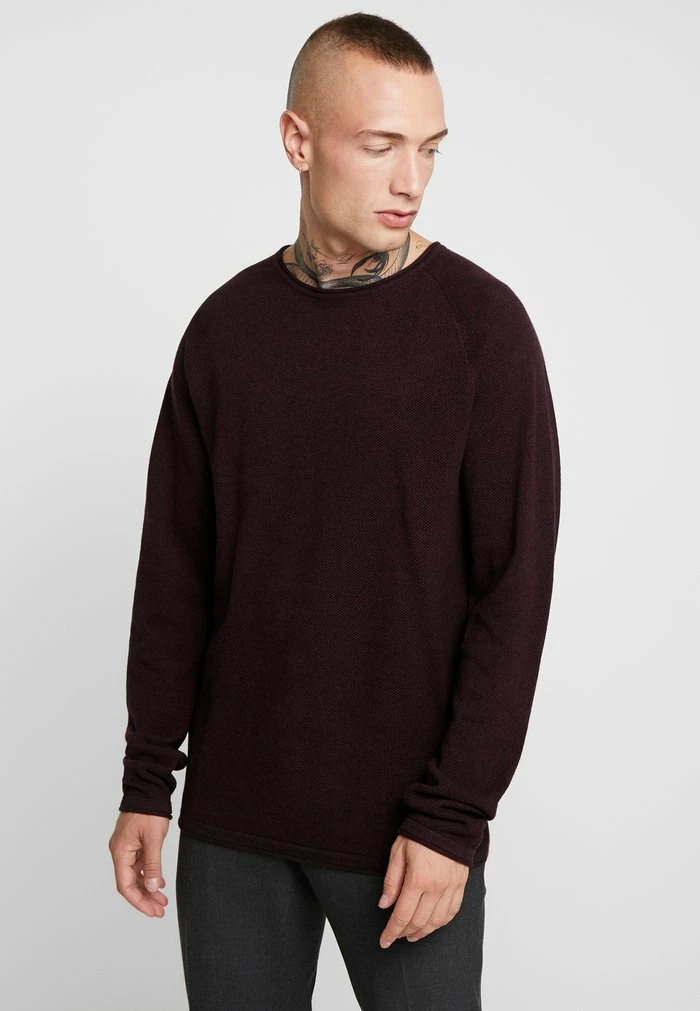Jack & Jones JJEHILL CREW NECK - Jumper - Port Royale/black 1 Jack & Jones JJEHILL CREW NECK - Jumper - Port Royale/black
