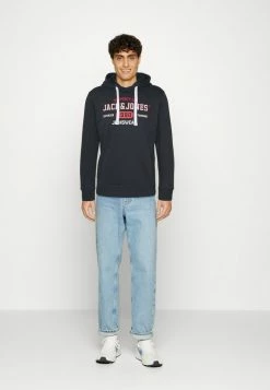 Alternative view of Jack & Jones JJSTAMP HOOD - Sweatshirt - Navy Blazer